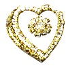 Gif animé coeur doré